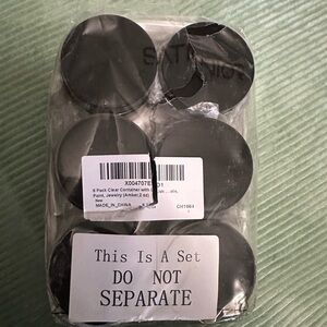 Black 2oz Storage Containers Set